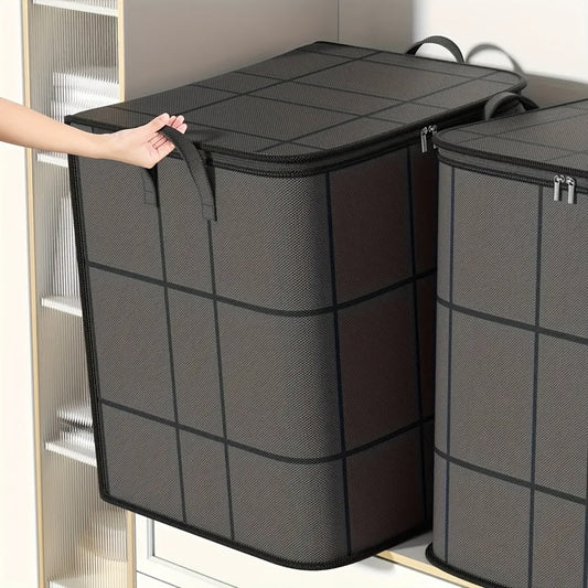 '- Large Capacity Storage Bag with Handles in Contemporary Style
- Made from Durable Polyester Material (Non-Waterproof)
- Multipurpose Organizer for Clothes, Quilts, and more
- Perfect for Moving, Traveling, and Dorm Room Organization
- Ideal for