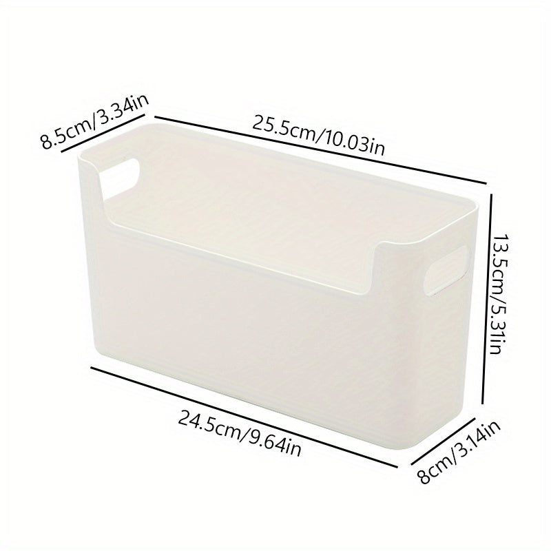 Wall-mounted storage box with cabinet inside for organizing supplies without punching holes. Cabinet door includes shelf for fresh-keeping film and bags.