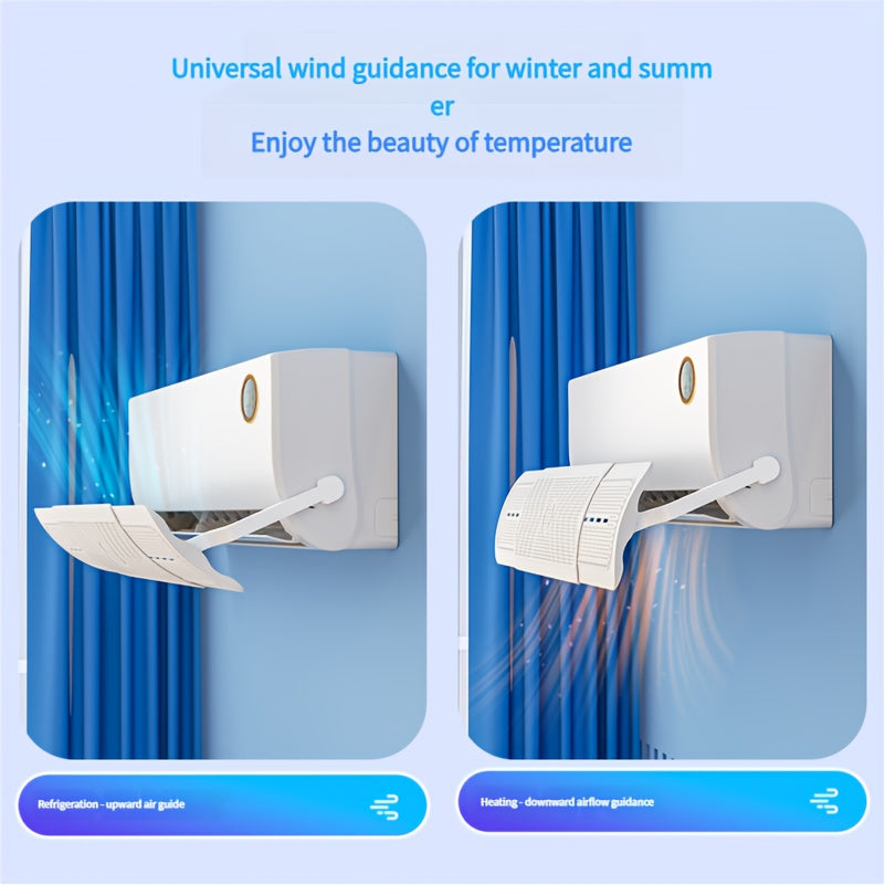 Introducing the 2025 Wind Deflector for Air Conditioners - Innovative No-Drill Side Hanging Design, Made of Durable Plastic to Improve Efficiency and Comfort without requiring Electricity.