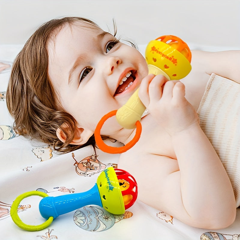 2024 Youngsters Hand Rattle Toy Set: Vibrating Rattles for Children Ages 0-3, Perfect for Grip Training and Soothing Development, Ideal Holiday Gift for Halloween and Christmas.