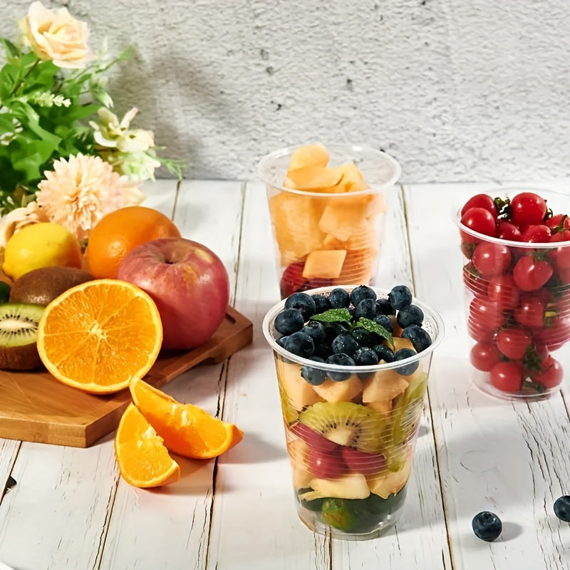 Eco-friendly Disposable Plastic Cups - Thickened Material, Smooth Mouth, Recyclable - Ideal for Family Gatherings, BBQs, Weddings & Parties - Multi-Purpose for Drinks, Coffee, Juice & Cold Beverages - Durable Polypropylene, Transparent Design - Picnic