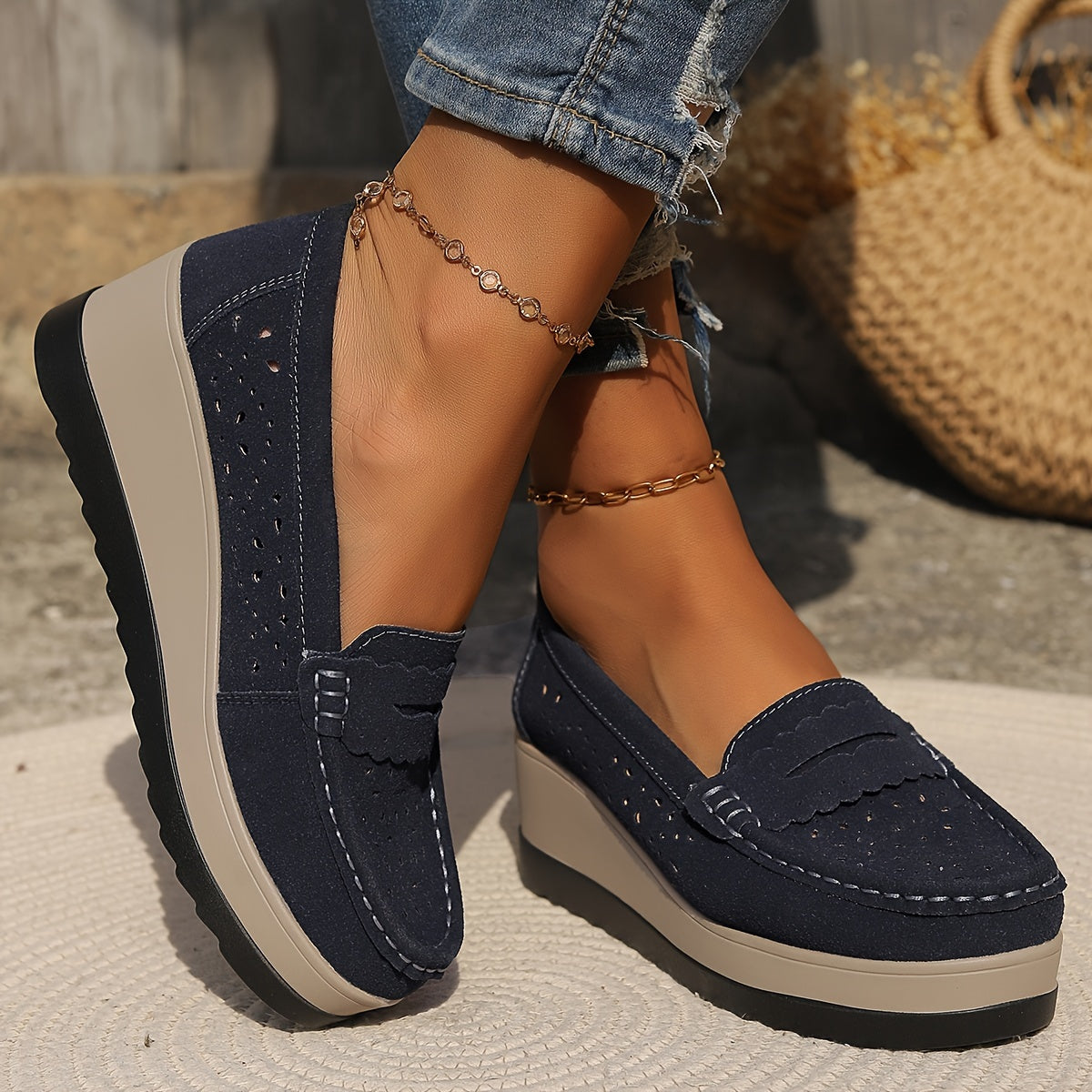 Women's Slip On Platform Daily Shoes