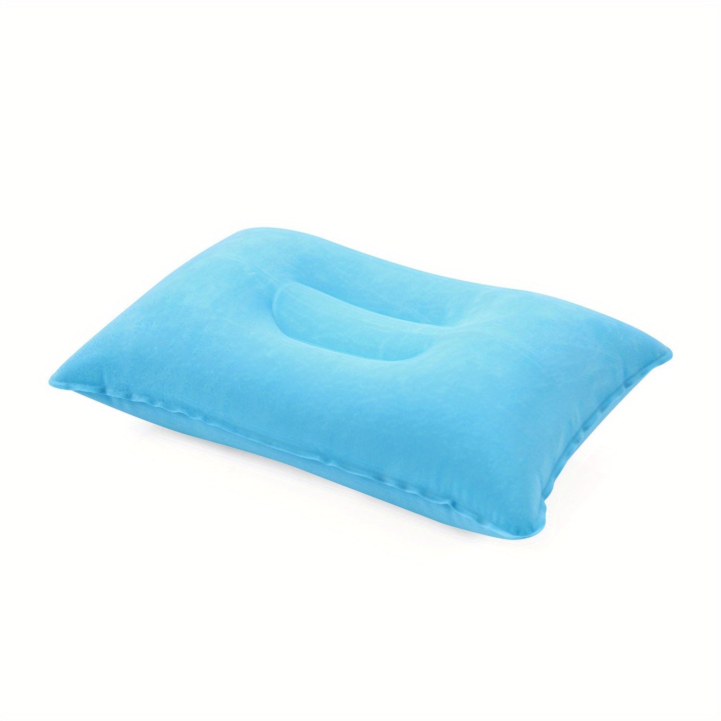 Travel in comfort with the 1pc TravelMate Inflatable Neck Pillow. Made of portable knitted fabric, this lightweight pillow is hand washable and perfect for use in the office, car, camping, hiking, or napping. Get the support you need wherever you go.