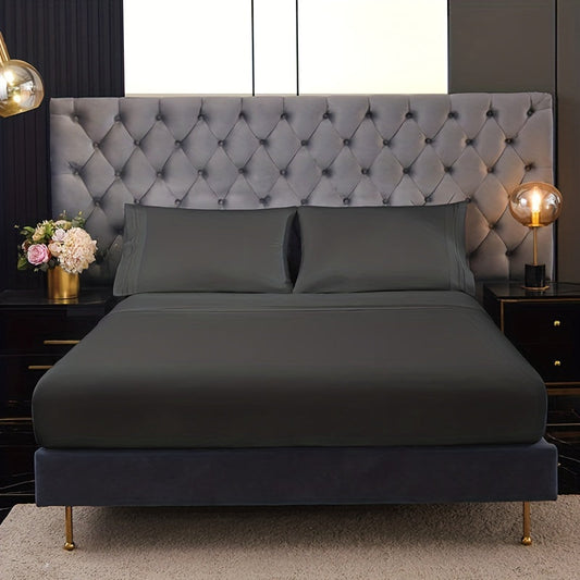 Cooling Bedding Set for Hot Sleepers - Includes 3/4 pieces of Sheets & Pillowcases in various sizes such as Queen, King, Twin, Twin XL, Full, and California King. Features Deep Pocket design and is part of the Hotel Collection in a stylish Dark Grey