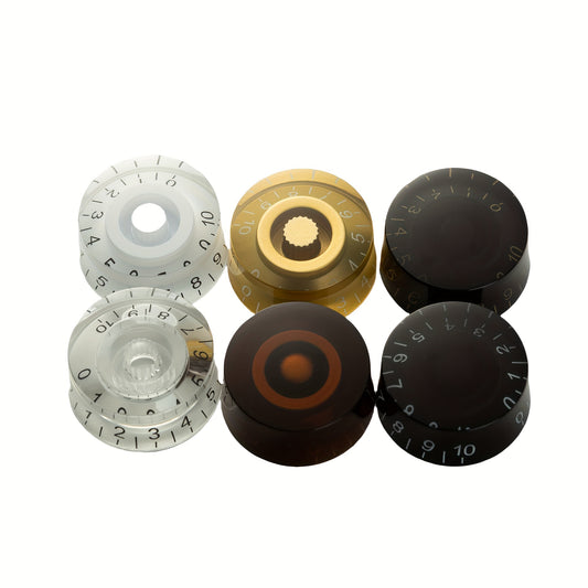 Electric guitar knob set for LP SG style guitar with volume and tone control options, available in various colors.