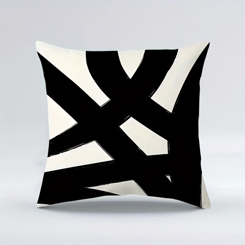 Upgrade your living space with our Modern Geometric Abstract Art Pillowcase. Featuring a stunning black and white design, this double-sided pillowcase is made from soft and durable fabric that will add a vibrant touch to your living room, bedroom, or