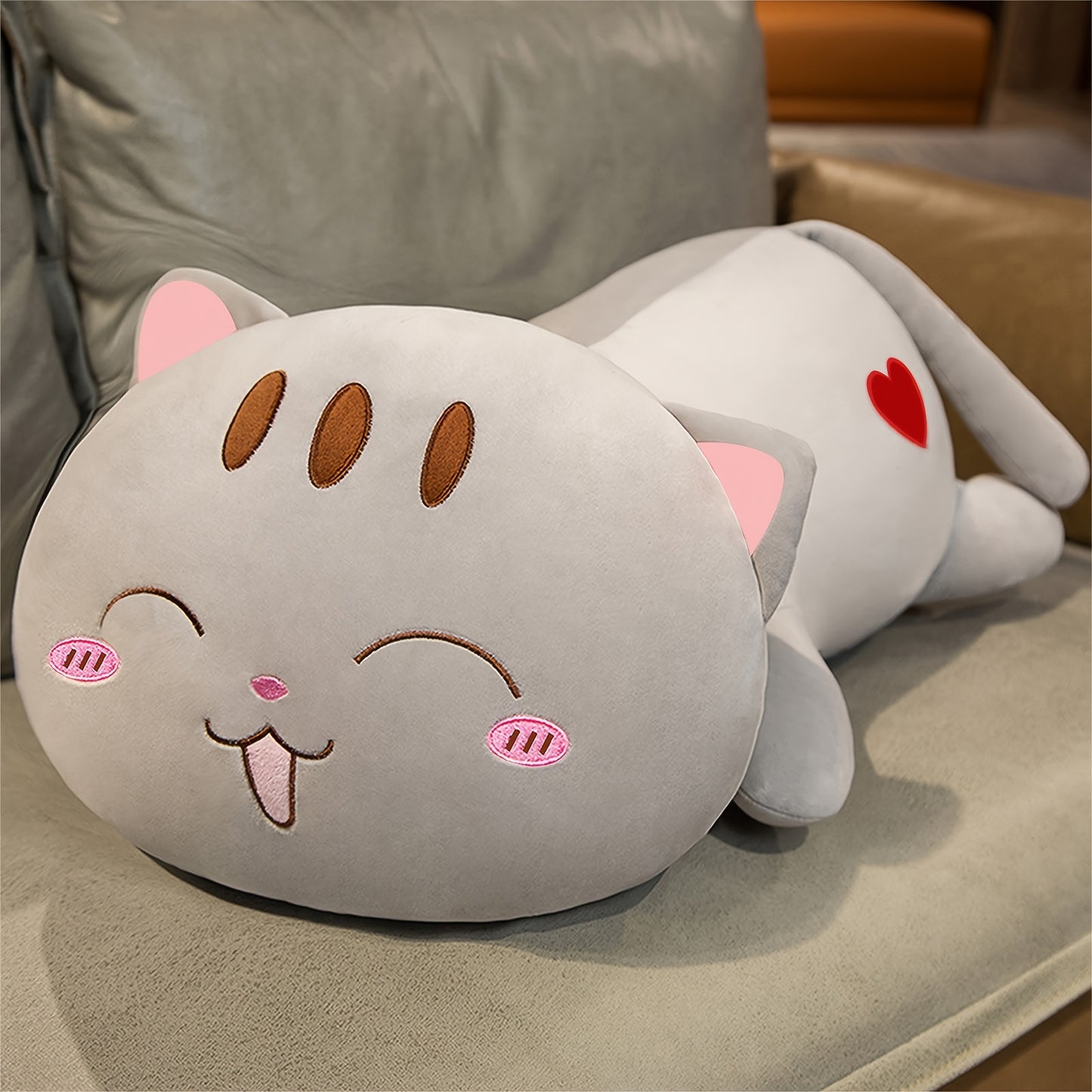 Cute 24.99cm Cat Plush Toy - Soft Stuffed Animal Pillow, Great for Gifts, Ideal for Family and Friends