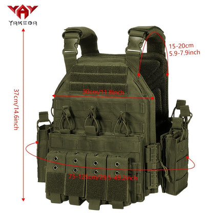 Yakeda Tactical Gear Training Vest: Breathable, Tear-Resistant Polyester, Expandable Pullover for Outdoor Activities, Hand Wash Only