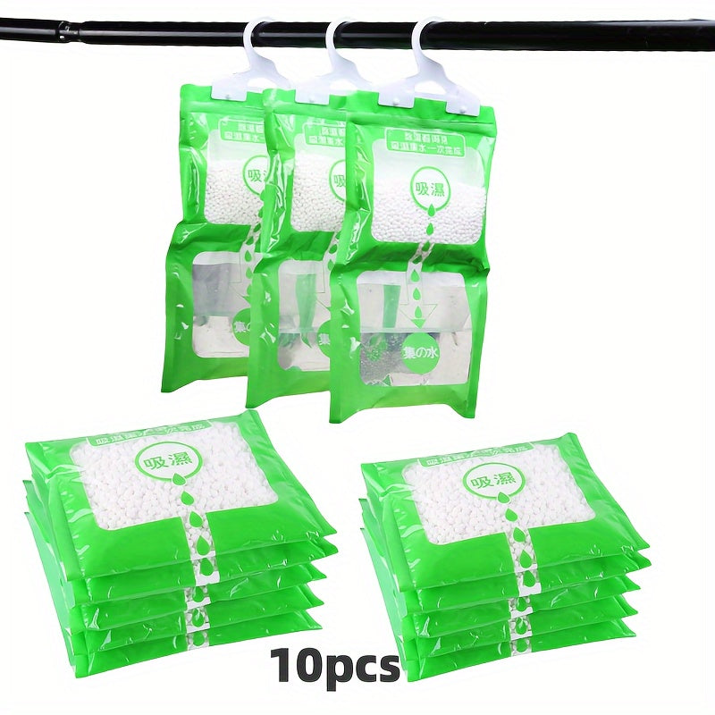 4/10/20pcs Hanging Moisture Absorbers - Non-electric Dehumidifiers for Closets, Bedrooms, and Living Rooms - Efficient Hygroscopic Bags for Clothes and Bedding