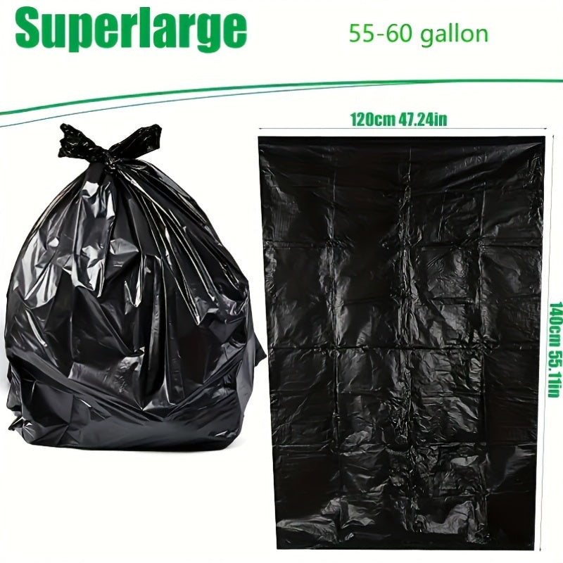 Durable Heavy-Duty Trash Bags - Pack of 50 for 208.2-227.12 L Capacity, Made of Tough Plastic, Great for Outdoor, Patio, and Kitchen Use - Disposable, Strong and Tear-Resistant, Suitable for Home, Garden, and Commercial Applications.