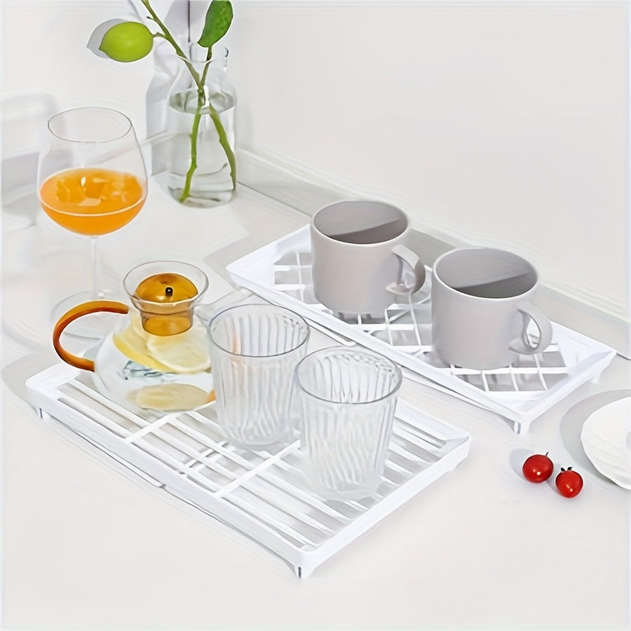 Modern Multi-Functional Desktop Organizer:
- Foldable open shelf stand
- Can be used for kitchen utensil storage
- Space-saving home organization solution
- Made of durable plastic
- No electricity needed