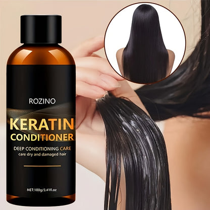 Keratin conditioner for dry, damaged hair. Non-greasy, moisturizing, and promotes smooth, shiny hair.