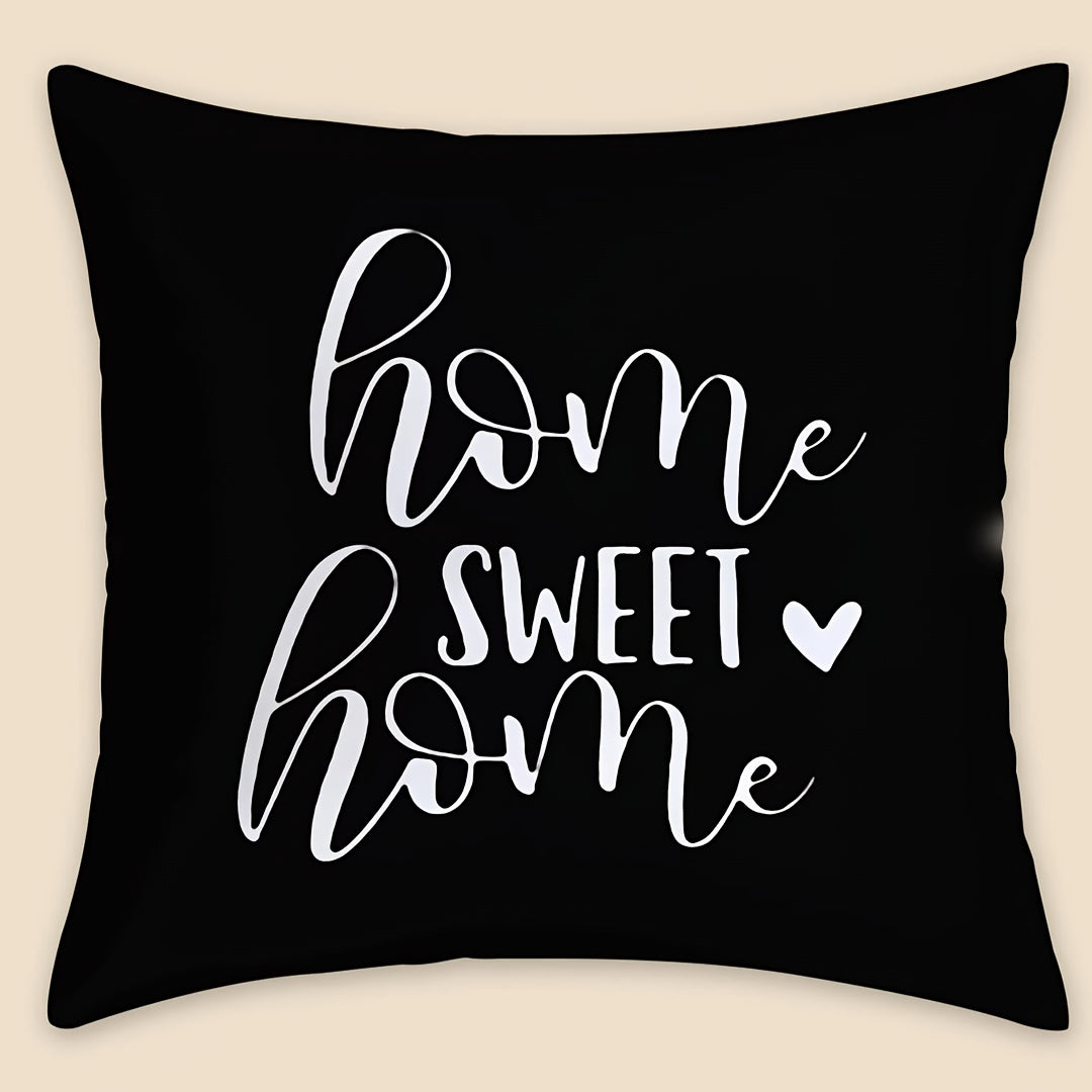 Modern Throw Pillow Case featuring a 1-piece letter graphic design, suitable for use on sofas, in the living room, or as home decor. Dimensions: 45.72x45.72cm. Filler not included.