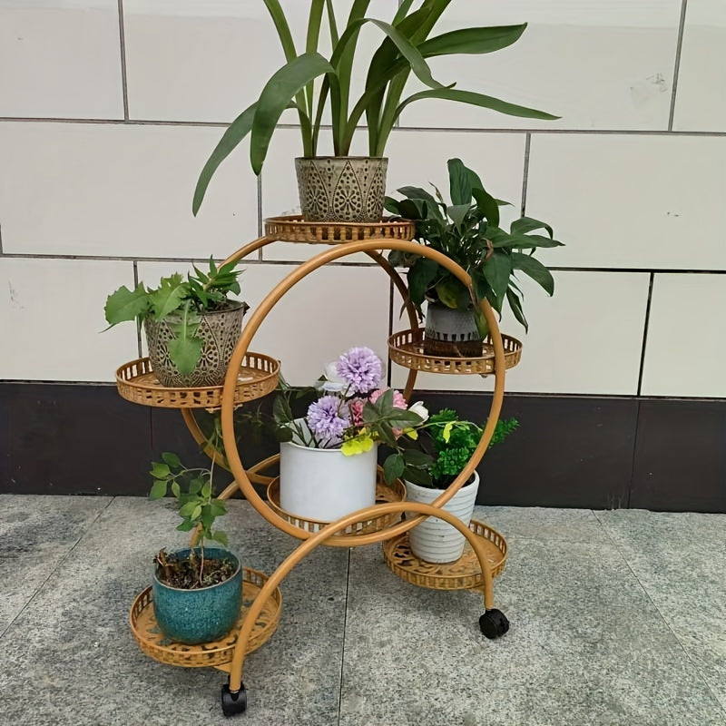 Popular European style multi-layer flower stand for living room and balcony, suitable for indoor use.