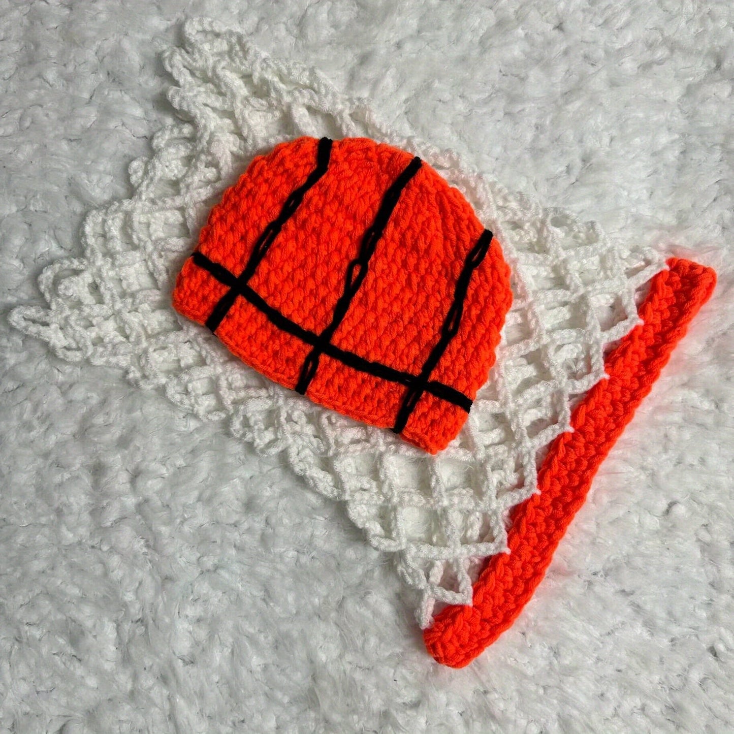 Cute Baby Photography Accessories: Handcrafted Wool Basketball Hat for Newborns & Infants