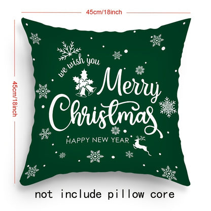 Set of 4 Merry Christmas Throw Pillow Covers for Home Decor in Every Room