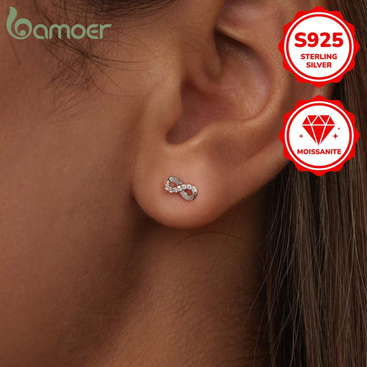 Luxurious Classic 925 Sterling Silver Stud Earrings featuring 1 Pair with 7pcs 0.005CT Moissanite Stones, Elegant and Hypoallergenic Jewelry for Women. Ideal for Weddings, Banquets, Daily Wear, or as a Valentine's Day Gift. Suitable for All Seasons.