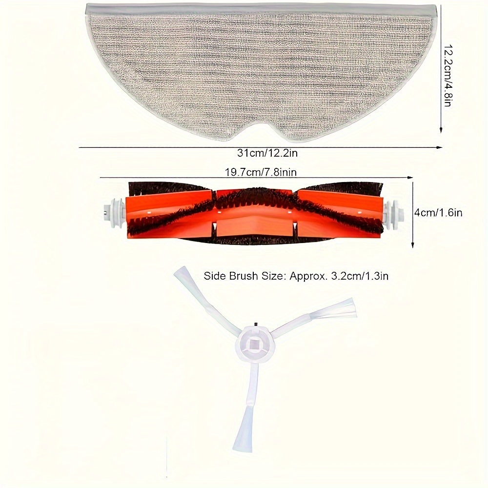 Upgrade your Robotic Vacuum Cleaner with the 8 Pack Accessories Kit designed for compatibility with models 1C, 2C, 1T, STYTJ01ZHM, and STYTJ02ZHM. This kit includes a Roller Brush, 2 Mop Cloth Pads, and 4 Side Brushes made of durable Plastic and ABS