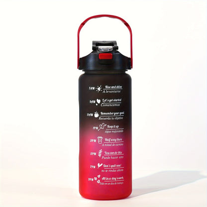 Large capacity sports water bottles with time marker in sets of 1, 2, or 3. Leakproof, BPA-free, and durable with portable handle.