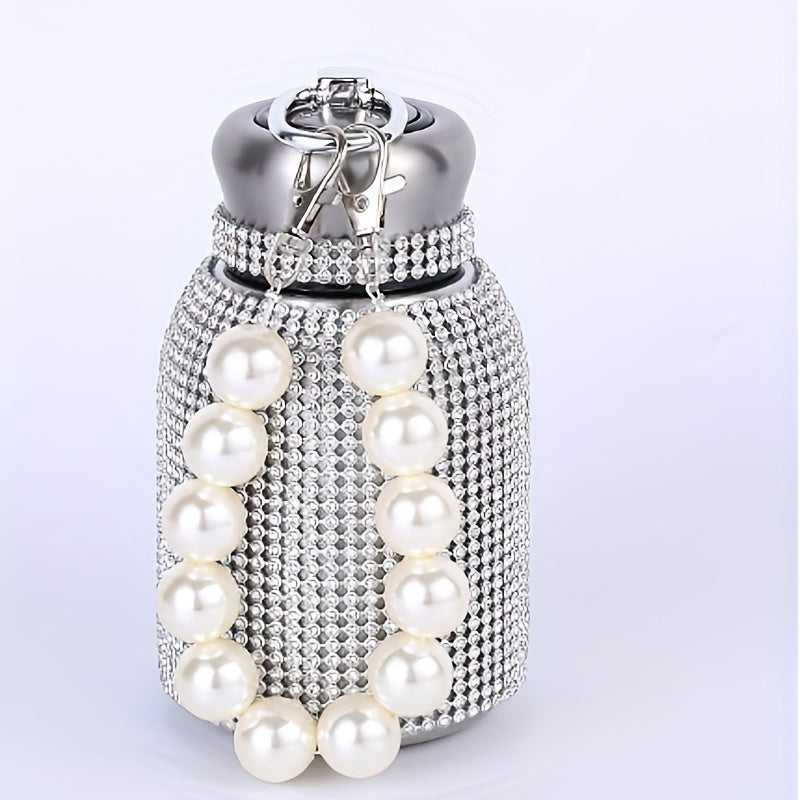 300ml Rhinestone Water Bottle, Stainless Steel, Gift for Women