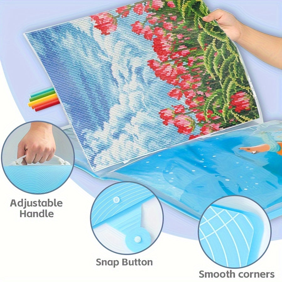 Diamond painting storage book includes 8K, 4K, and A1 versions with pocket protectors and view protectors.