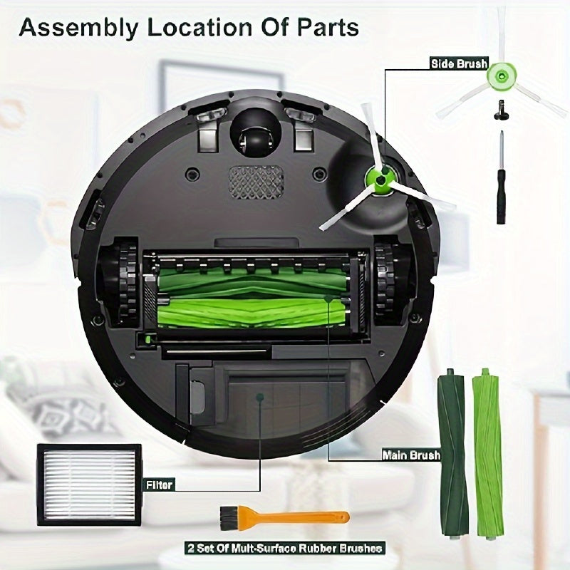 Get your hands on the iRobot 7-piece Vacuum Cleaner Accessories Kit, designed to be compatible with models E5, E6, i8, i7, i6, i5, i4, i3, i1, j9, j8, j7, j6, and j5 Plus. Please note that this kit is not compatible with Combo J7+ and Combo J9+ models.