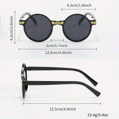 4 stylish fashion glasses for youngsters in black, white, and brown with durable PC frames and decorative lenses for boys and girls, perfect for outdoor activities, travel, and beach