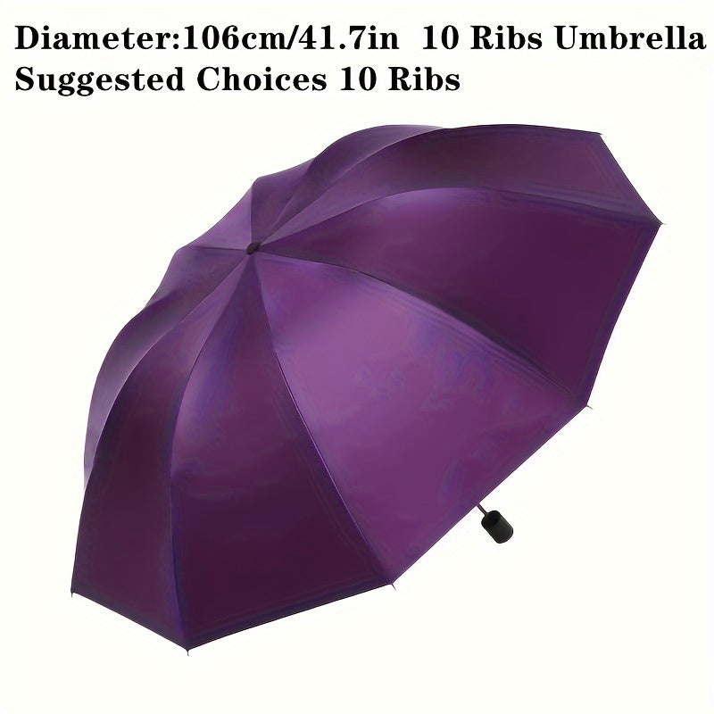 Mei Qi Lin Durable Windproof Umbrella - 10-Rib, Sturdy Sunshade for Men and Women