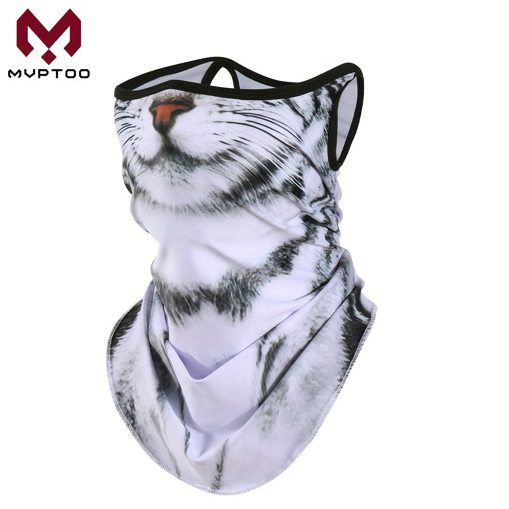 Stay warm and stylish with the MVPTOO 3D Printed Scarf featuring hanging ear loops and an animal print design. Ideal for cycling, motorcycling, and outdoor activities, this versatile accessory can be worn as a balaclava, full face mask, or neck warmer.