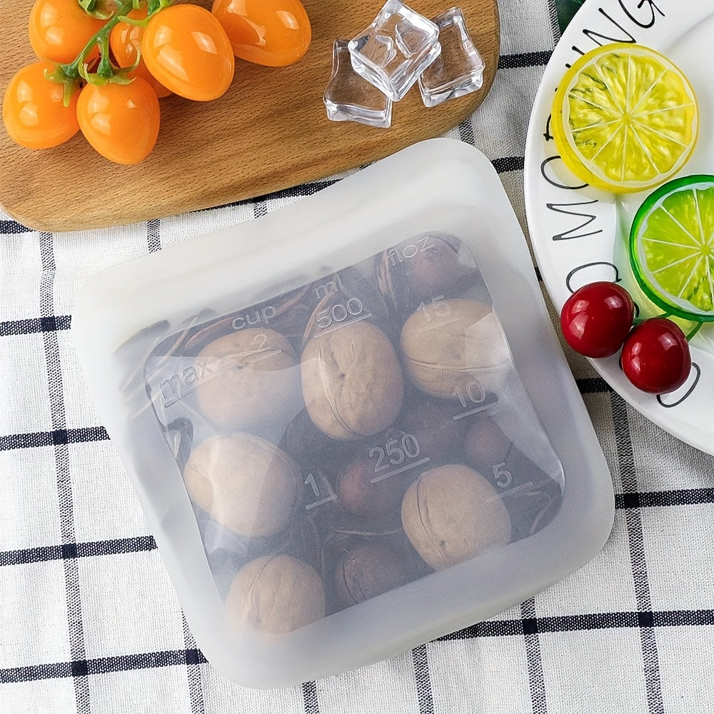 The newest version of the FreshStorage Bag is a Microwave Refrigerator Food Preservation Sealed Bag, made from leak-proof food-grade silicone with a self-sealing feature. This Recycling Storage Bag is perfect for storing and preserving food.