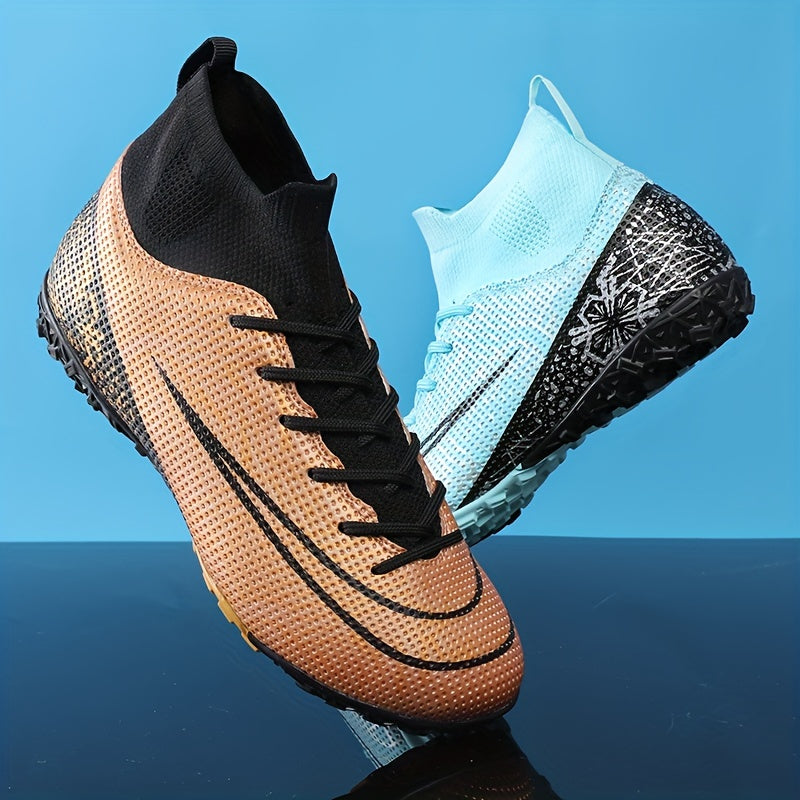 Professional men's soccer cleats for training on turf or indoor surfaces.