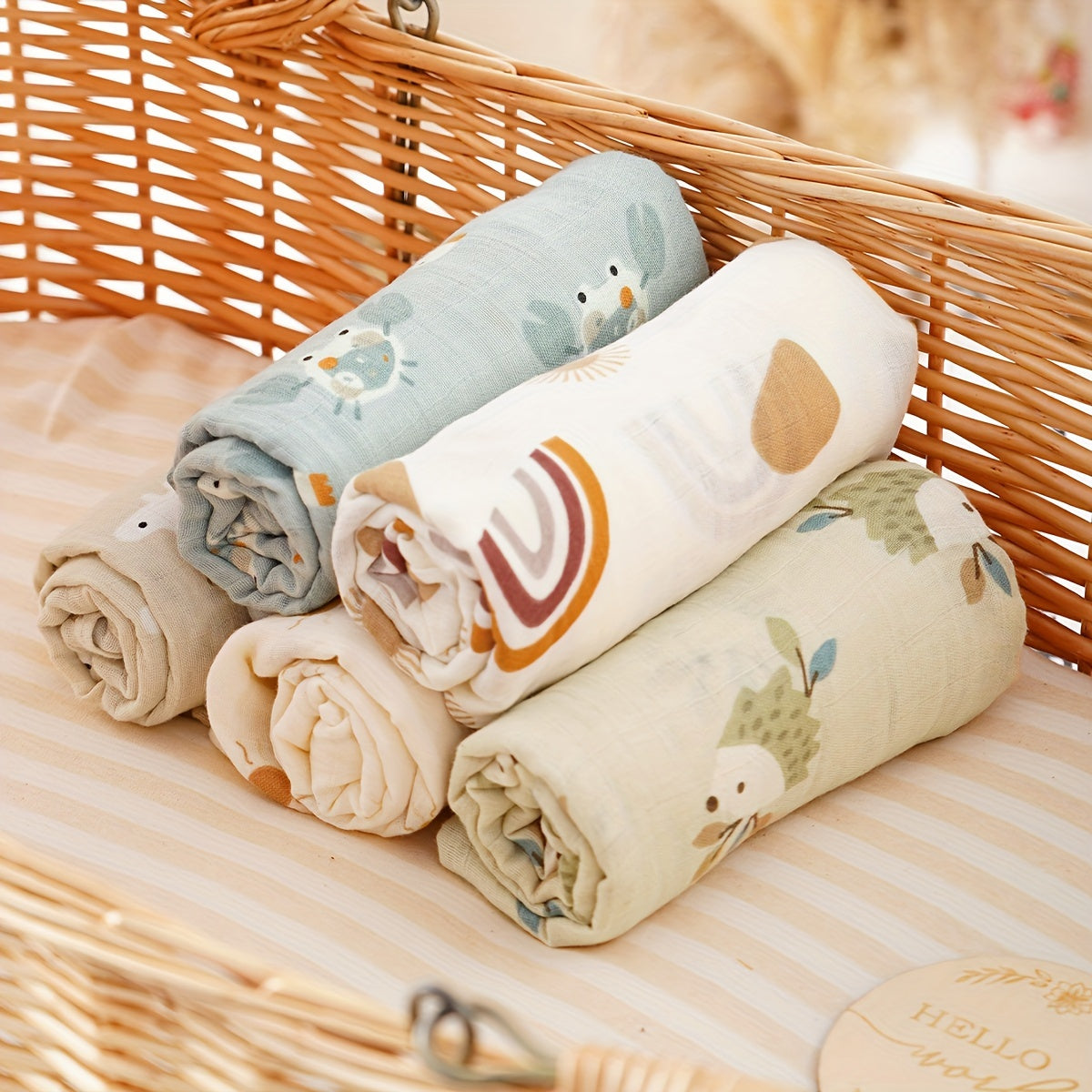 Soft and gentle muslin baby swaddle blanket made from cotton gauze, perfect for newborns. This super soft blanket also doubles as a quick dry kids bath towel and baby blanket cover.