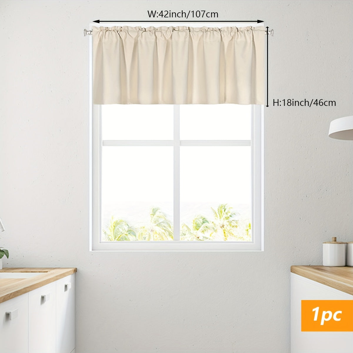 Add a touch of elegance to your kitchen or living room with this stylish, solid color blackout curtain. The rod pocket design makes it easy to hang, while the simple modern style adds a chic flair to any space. Perfect for adding some privacy to your