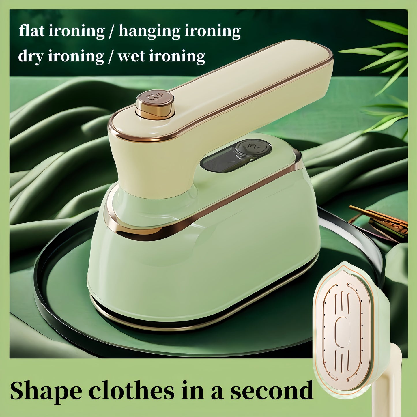 CY-601 Wrinkle-Free Iron is a high-power iron (1190W) designed for home and dorm use. It operates on 220V-240V and features a durable ABS material construction with a US plug.