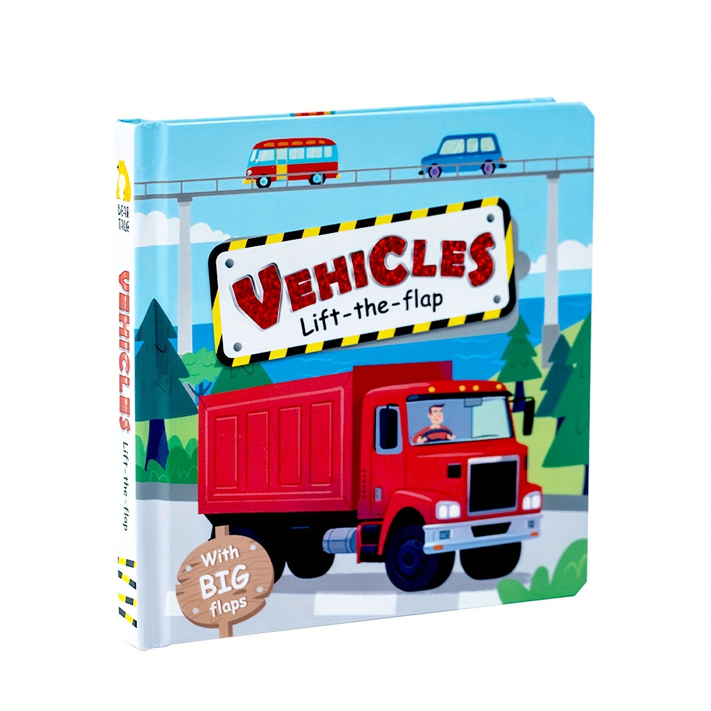 Bear Tale is an interactive board book series for kids to learn vehicle vocabulary with fun lift-the-flap activities.