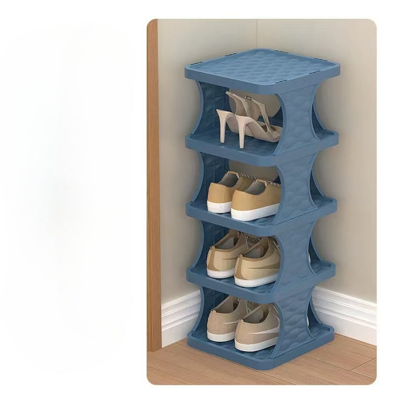 Multi-layer shoe cabinet with a dust cover, perfect for saving space - Simple assembly, spacious, and convenient for storage in homes and dorm rooms.