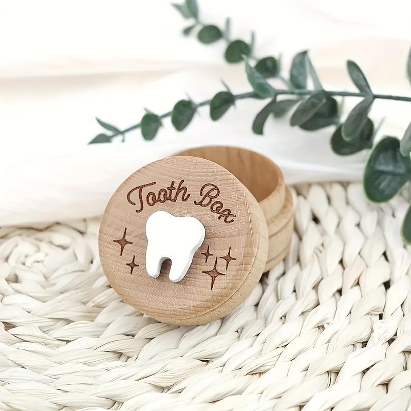 Wooden Tooth Box - Perfect for storing your child's baby teeth and fetal hair as a cherished keepsake. This box can also be used as a Tooth Fairy Box, Tooth Preservation Box, or Birth Souvenir. It makes a lovely addition to your home decor and is a great