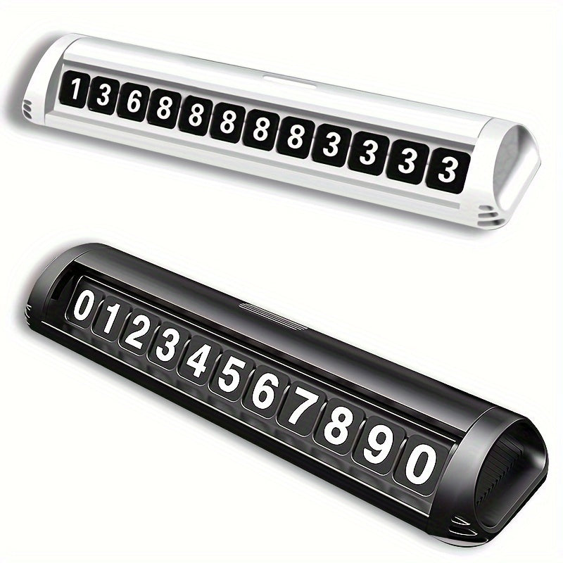 1pc discreet car parking phone number plate for temporary dashboard access