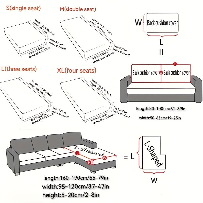 Golden Velvet Sofa Cover provides winter warmth and dustproof furniture protection. Easy to clean with elastic fabric, it offers full coverage and universal anti-slip design. Also serves as an anti-cat scratch back cover, cloth cushion cover suitable for