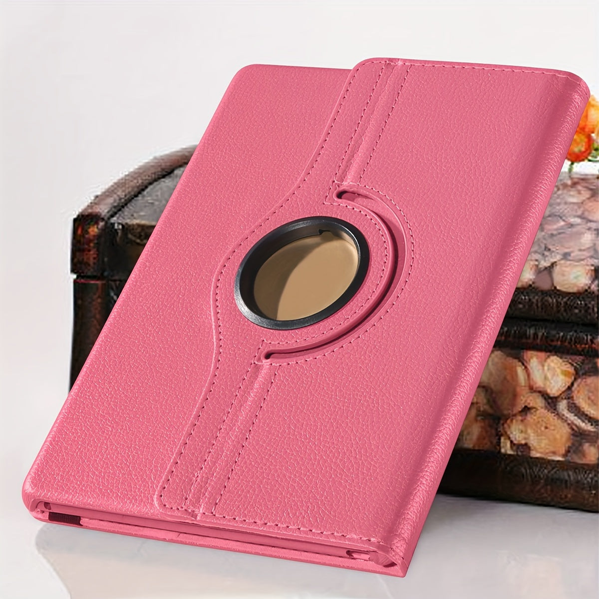 360° Rotating Lychee Pattern Tablet Case for iPad 25.91cm (7th/8th/9th Gen) - Anti-Slip, Magnetic Sleep/Wake, Multi-Angle Stand, Lightweight & Durable TPU Design, Adjustable Tablet Stand |