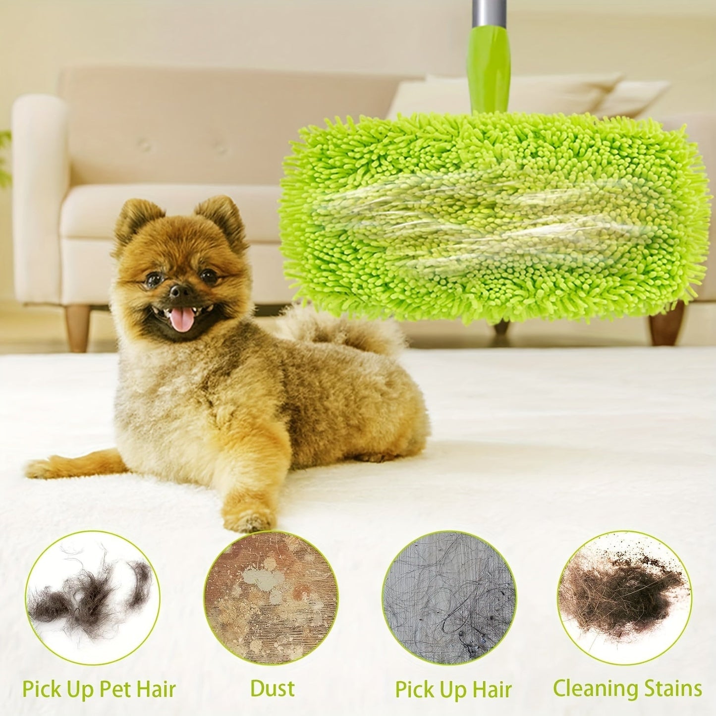 Luxurious Snowy Superfine Fiber Wet Mop Pads - Available in 1, 4, or 6 pieces. These reusable, dry sweeping cloths are made of superfine fiber material, suitable for use with sweeper mop replacements. They are compatible with a variety of floor cleaning