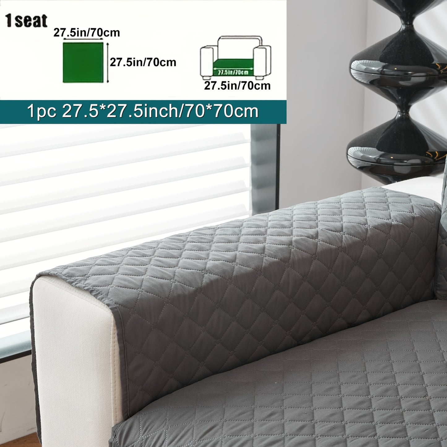 Anti-slip sofa cushion protective pad suitable for all types of sofas, machine washable.