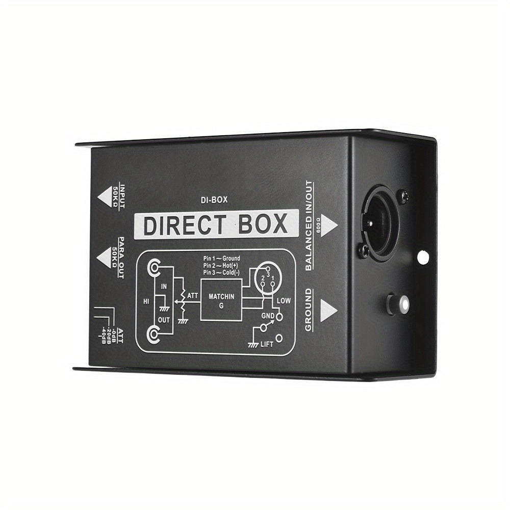 Resistive DI Box with Audio Isolation for DI Effects.