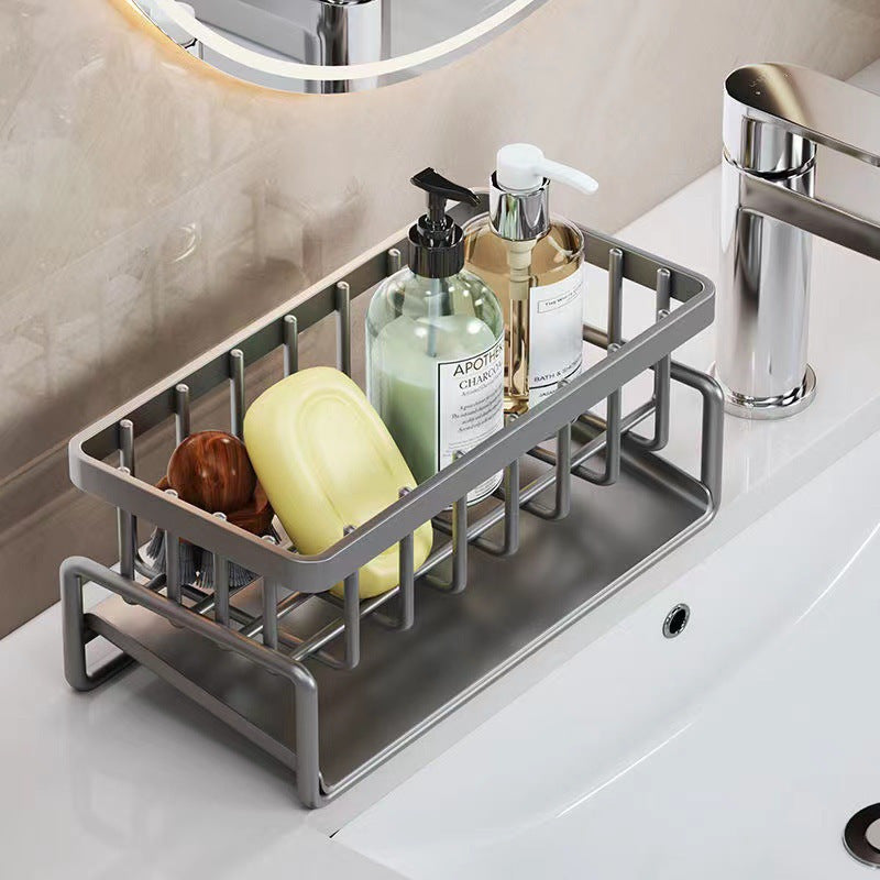 Household Spice Rack, Sink Faucet Sink Rack, Kitchen Rack, Rag Drain Rack, all without the need for punching holes in the wall.