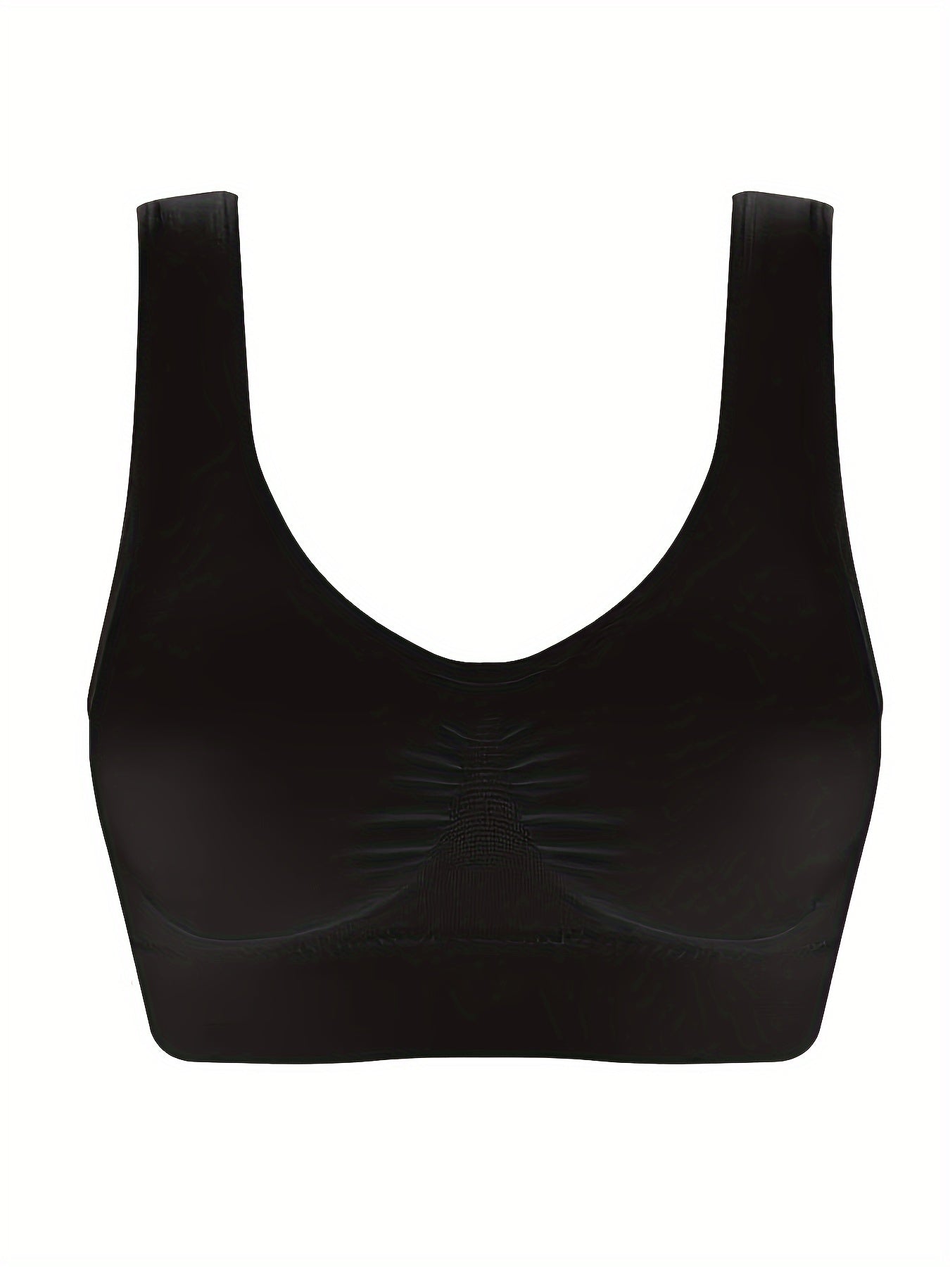 Solid sports bra set of 3 for women, comfortable and breathable, perfect for fitness.