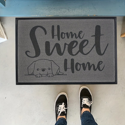 Welcome guests with the Home Sweet Home Doormat featuring a charming paisley pattern. This lightweight, machine-made doormat has a low pile and is made of polyester fiber with PVC backing. Hand wash only, this rectangle absorbent oil-proof and