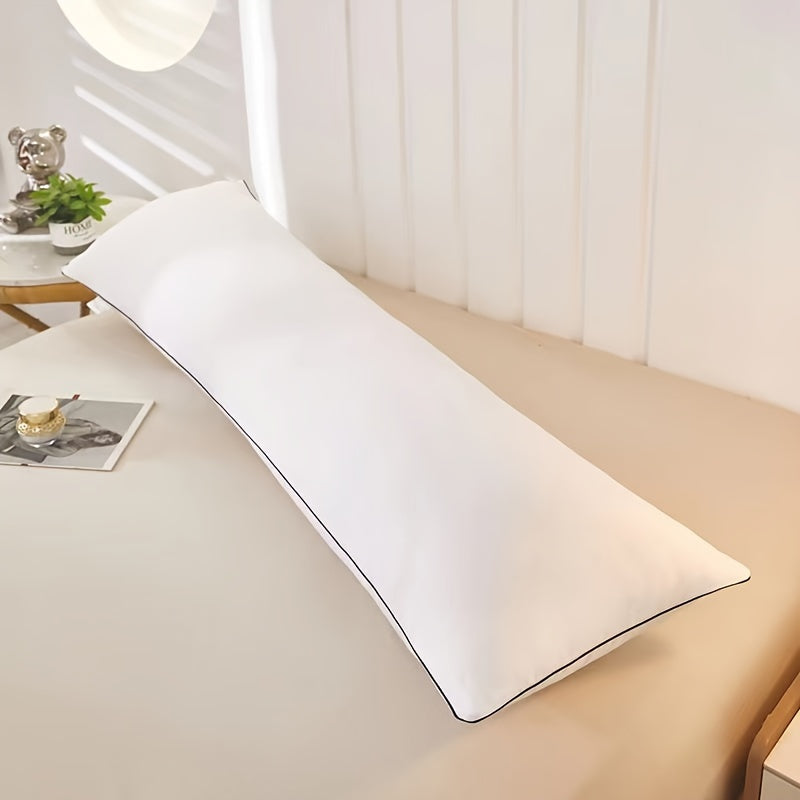 High-end Soft Long Pillow Core for Bedroom Bedding: Comfortable Body Pillow, White Brushed Hotel Pillow perfect for Cervical Protection during Back, Abdominal, and Side Sleeping. Ideal for Adults, Pregnant Women, and a perfect Christmas gift.