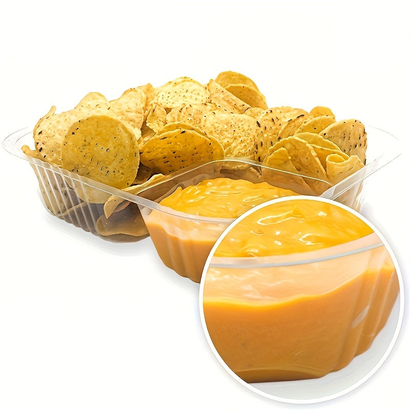 32-Pack of 12oz Disposable Plastic Nacho Trays - Ideal for Cheese Dips, Movie Nights, and Carnival Parties