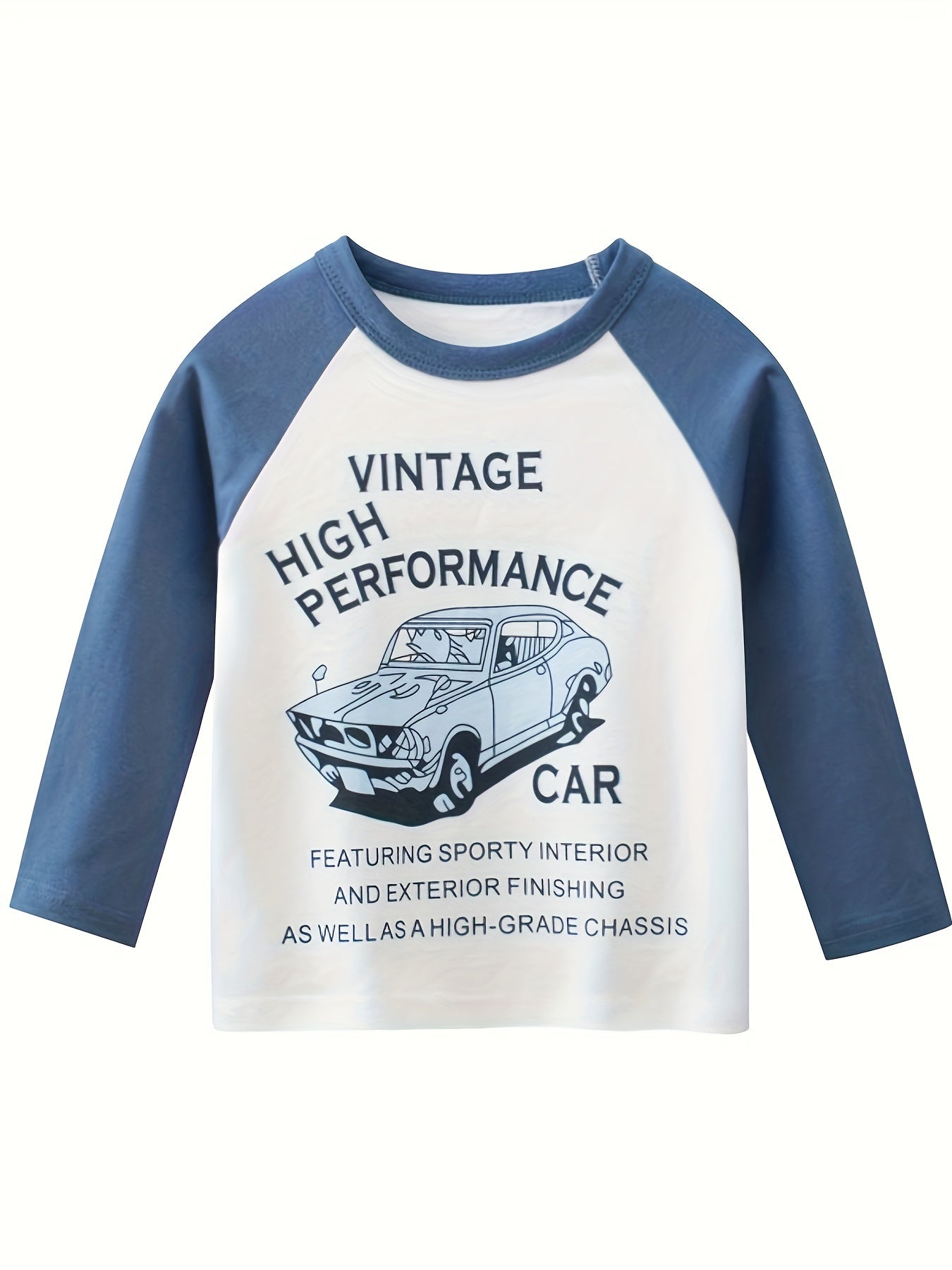 Vintage Car Print T-shirt Set for Boys