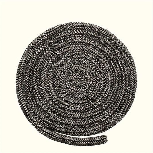 Vintage-inspired Glass Fiber Rope Seal ensures high resistance to heat and is suitable for wood-burning stove doors. This wall-mounted seal is both durable and soft, providing a reliable replacement gasket rope for heating stoves.